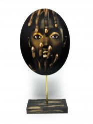 Zenci Kadın Ayaklı Oval Tablo 4 HK0017