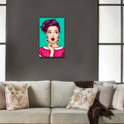 Vera Retro Kadın Baskılı Ahşap Tablo Model 2 HK1334