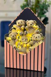 Özel Kutulu Ledli Ayıcık Buketi