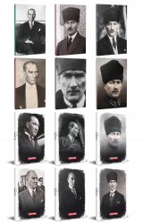 12li Atatürk 64 Sayfa 13,5x19,5cm Defter ve 176 Sayfa Planlama Defteri Seti -2