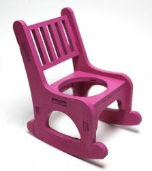 Lora Beton Saksılı Sallanan Sandalyeli Çiçeklik, Fuşya HK1605-9034