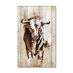 Vera Boğa Baskılı Ahşap Tablo HK1322