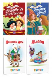 2 Renkli Dünya Masalı ve 2 Masal Karakteri Temalı 64 Sayfa 13,5x19,5 Okul Defteri Seti 3