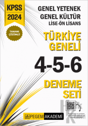 2024 KPSS Genel Yetenek Genel Kültür Lise-Ön Lisans Tamamı Çözümlü Türkiye Geneli Deneme Sınavı 4-5-6 (3'lü Deneme Seti)