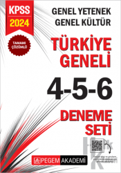 2024 KPSS Genel Yetenek Genel Kültür Tamamı Çözümlü Türkiye Geneli 4-5-6 (3'lü Deneme Seti)