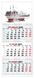 2027 Gemici Duvar Takvimi - Ortaköy