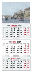 2027 Gemici Duvar Takvimi - Sandal Sefası