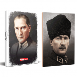 2li Atatürk 64 Sayfa 13,5x19,5cm Defter ve 176 Sayfa Planlama Defteri Seti -12