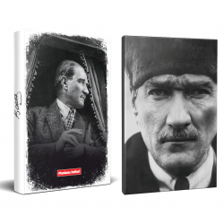 2li Atatürk 64 Sayfa 13,5x19,5cm Defter ve 176 Sayfa Planlama Defteri Seti -6