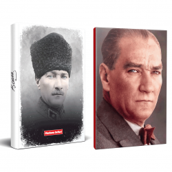 2li Atatürk 64 Sayfa 13,5x19,5cm Defter ve 176 Sayfa Planlama Defteri Seti -9