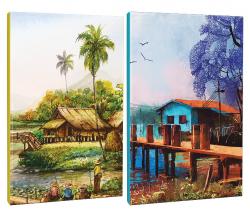 2li Manzara Temalı 13,5x19,5cm 64 Sayfa Çizgili Okul Defteri Seti -5