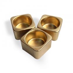 3'lü Kare Beton T-Lıght, Altın HK1518-A