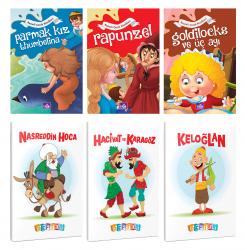 3 Renkli Dünya Masalı ve 3 Masal Karakteri Temalı 64 Sayfa 13,5x19,5 Okul Defteri Seti 10