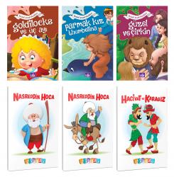 3 Renkli Dünya Masalı ve 3 Masal Karakteri Temalı 64 Sayfa 13,5x19,5 Okul Defteri Seti 9