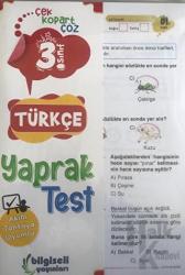 3. Sınıf Türkçe Çek Kopart Yaprak Test