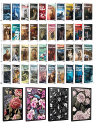 40 Dünya Klasiği ve Çiçekli Çizgili Defter Seti -1