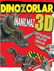 3D Çocuk Dergisi - İnanılmaz Dinozorlar (Sayfalardan Fırlayan Dinolar) 3 Boyutlu 3D Gözlük Hediyeli