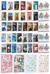 43 Dünya Klasiği ve Çiçekli Çizgili Defter Seti -2
