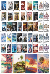 43 Dünya Klasiği ve Manzara Temalı 64 Sayfa Çizgili Defter Seti -1