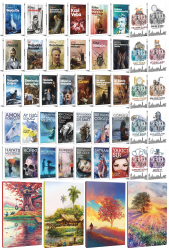 43 Dünya Klasiği ve Manzara Temalı 64 Sayfa Çizgili Defter Seti -2