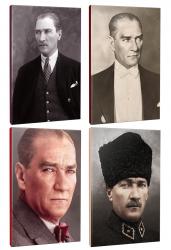 Okula Hazırlık 4lü Atatürk- Çizgili Okul Defteri Seti 64 Sayfa 13,5x19,5cm -7 