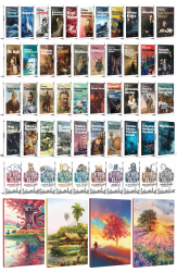 51 Dünya Klasiği ve Manzara Temalı 64 Sayfa Çizgili Defter Seti -1