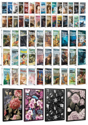 60 Dünya Klasiği ve Çiçekli Çizgili Defter Seti -1