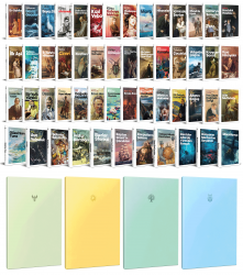 63 Dünya Klasiği ve Pastel Çizgisiz Defter Seti -2