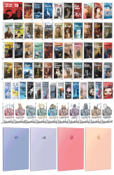 68 Dünya Klasiği ve Pastel Çizgisiz Defter Seti -1