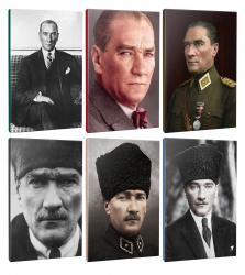 6lı Atatürk- Çizgili Defter Seti 64 Sayfa 13,5x19,5cm -1 