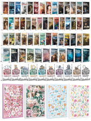 74 Dünya Klasiği ve Çiçekli Çizgili Defter Seti -2