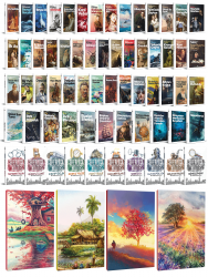 74 Dünya Klasiği ve Manzara Temalı 64 Sayfa Çizgili Defter Seti -2