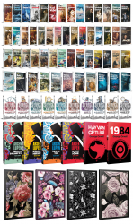 80 Dünya Klasiği ve Çiçekli Çizgili Defter Seti -1