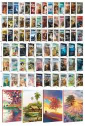 82 Dünya Klasiği ve Manzara Temalı 64 Sayfa Çizgili Defter Seti -1