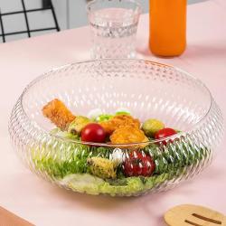 Rustik Salata Kasesi - Büyük Boy 26 cm Cam Salata Meyve Makarna Sunum Kasesi - El Yapımı 26045265