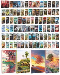 88 Dünya Klasiği ve Manzara Temalı 64 Sayfa Çizgili Defter Seti -1