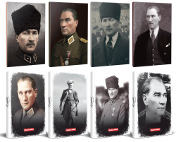 8li Atatürk 64 Sayfa 13,5x19,5cm Defter ve 176 Sayfa Planlama Defteri Seti -6