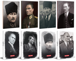 8li Atatürk 64 Sayfa 13,5x19,5cm Defter ve 176 Sayfa Planlama Defteri Seti -7