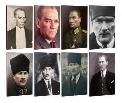 Okula Hazırlık 8li Atatürk- Çizgili Okul Defteri Seti 64 Sayfa 13,5x19,5cm -3 