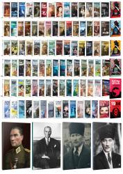 93 Dünya Klasiği ve Atatürk Temalı 64 Sayfa Çizgili Defter Seti -2