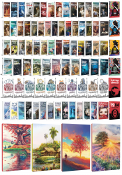 94 Dünya Klasiği ve Manzara Temalı 64 Sayfa Çizgili Defter Seti -1