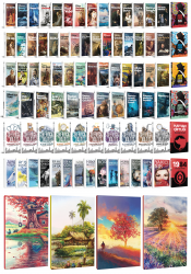 94 Dünya Klasiği ve Manzara Temalı 64 Sayfa Çizgili Defter Seti -2