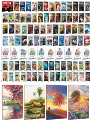 98 Dünya Klasiği ve Manzara Temalı 64 Sayfa Çizgili Defter Seti -2