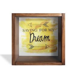 Camlı Ahşap Kumbara Dream HK0657