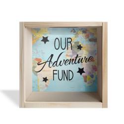 Camlı Ahşap Kumbara Adventure Ham Ahşap HK0654-HM