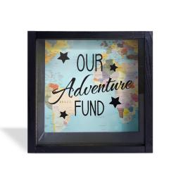 Camlı Ahşap Kumbara Adventure Siyah HK0654-0002