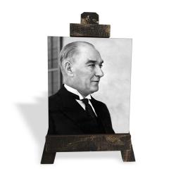Ahşap Şövalyeli Resim ,Küçük Boy Atatürk Resim 4 HK2514-4