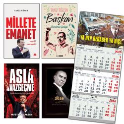 Asla Vazgeçme - Millete Emanet - Yalnız Değilsin Başkan ve Gemici Duvar Takvimi-YHBYH - Gazi Paşa 2026 Ajanda