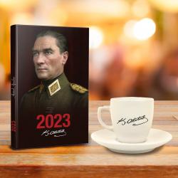 Atatürk Hediye Seti - Tekli Atatürk İmza Fincan - Mudanya