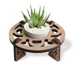 Beton Saksılı Circle Desenli Stand Model 4 HK1639